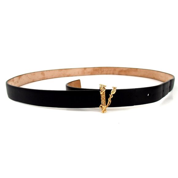 Authentic VERSACE DCDH630.DV3T Virtus 85/34 belt leather [Used] - Picture 2 of 13